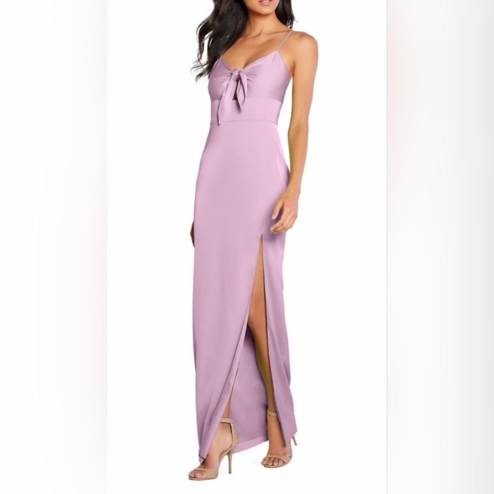 Aidan Mattox Purple Maxi Satin Gown NWT Size 8